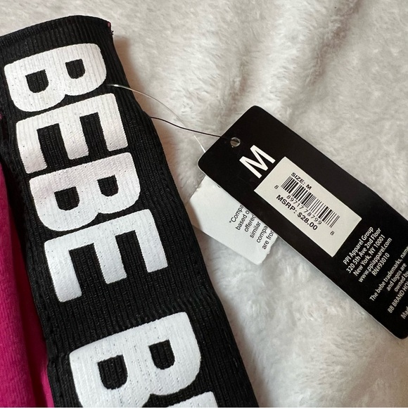 Bebe Hot Pink Logo Sleep Joggers | Size M | NWT - Picture 2 of 9